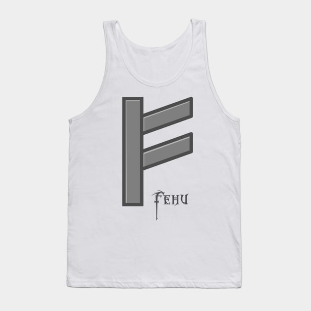 Fehu Rune Tank Top by GodiLimeg